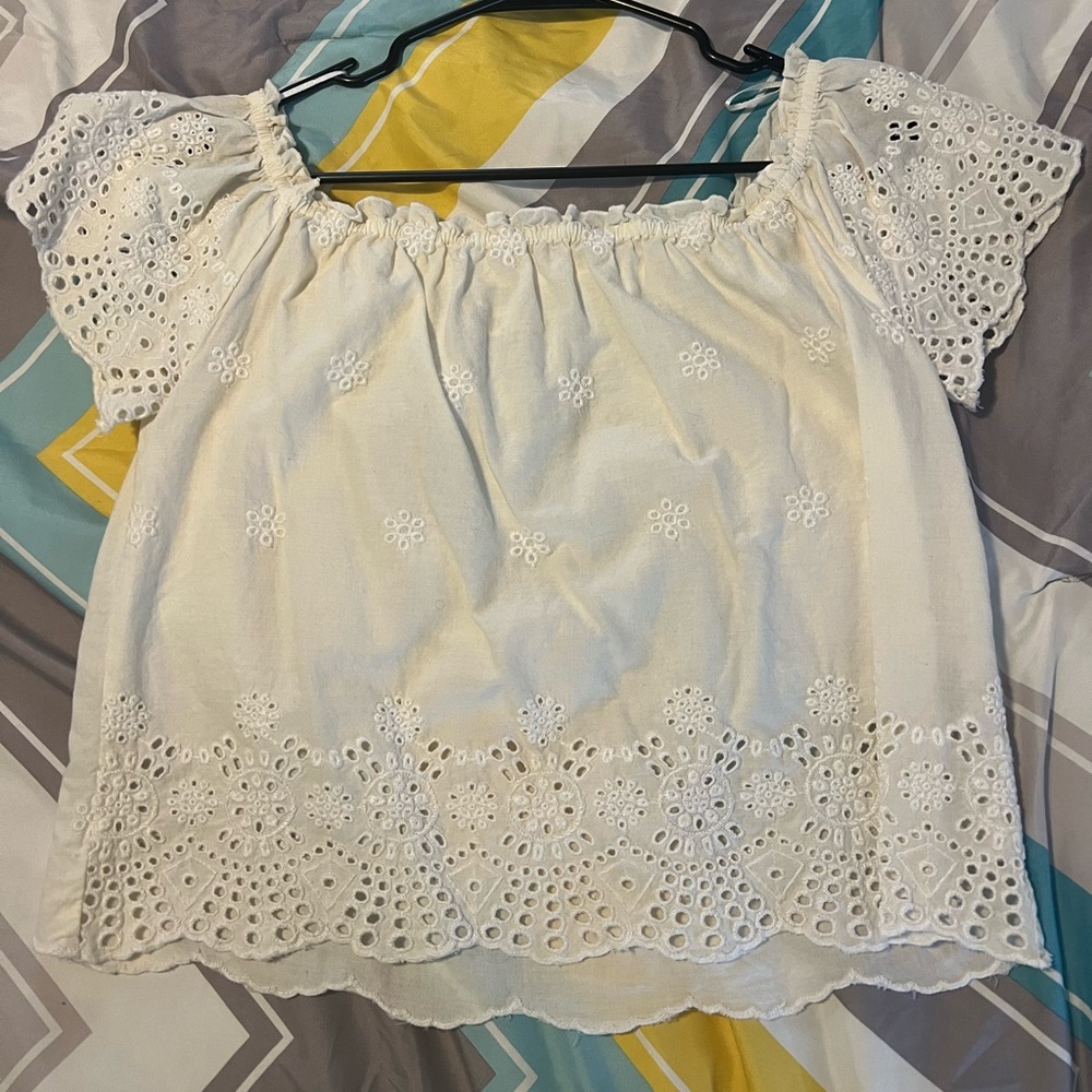 White Lace Hollister Top